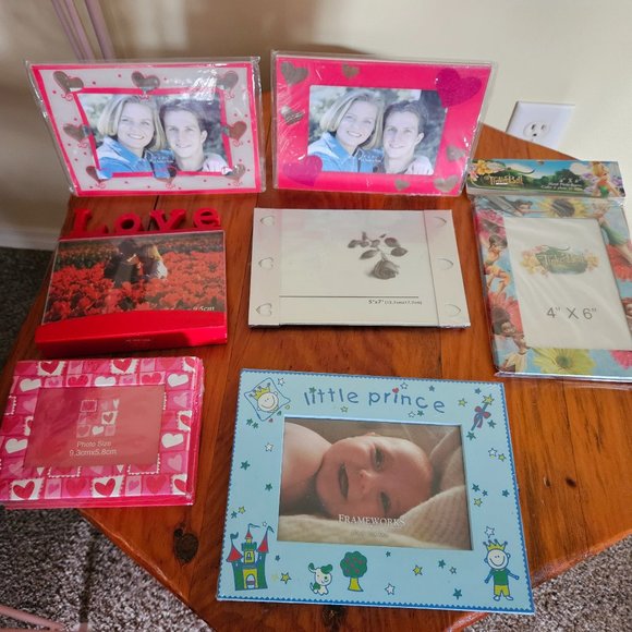 Lot of 7 Photo Picture Frames - Picture 1 of 15